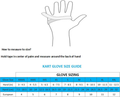 Karting Gloves Go-Kart Racing Gloves Rally Gloves Printed Design