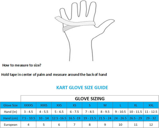 Karting Gloves Go-Kart Racing Gloves Rally Gloves Printed Design