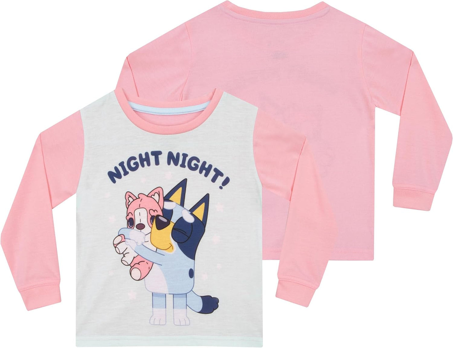 Girls' Long Sleeve Pyjama Set - Pink - Ages 4-5