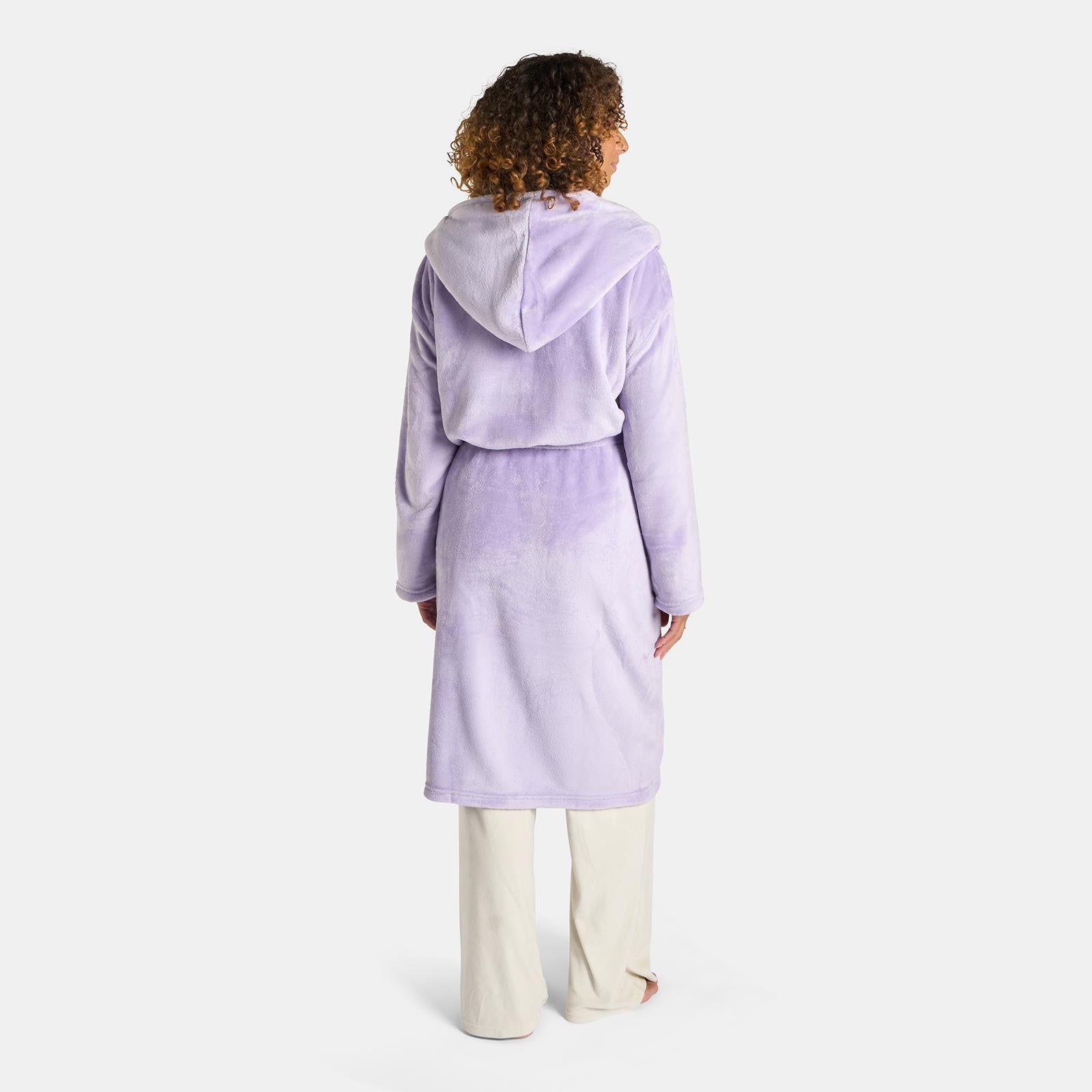 OHS Flannel Dressing Gown Soft Fleece Adults Unisex Thermal Winter Bathrobe