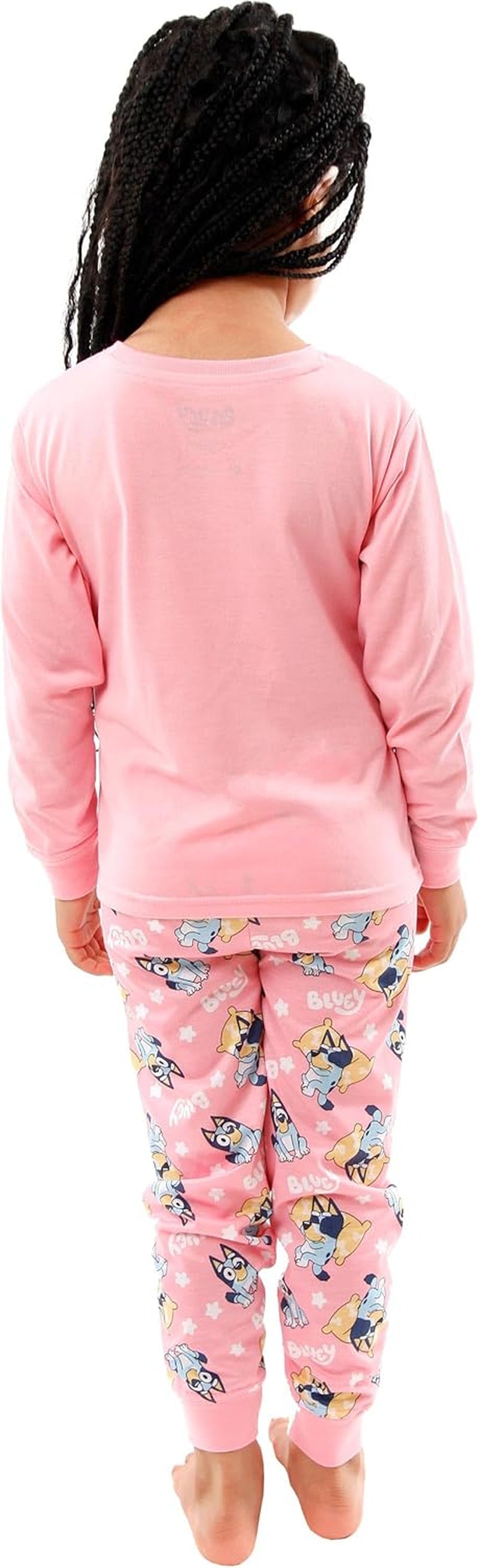 Girls' Long Sleeve Pyjama Set - Pink - Ages 4-5