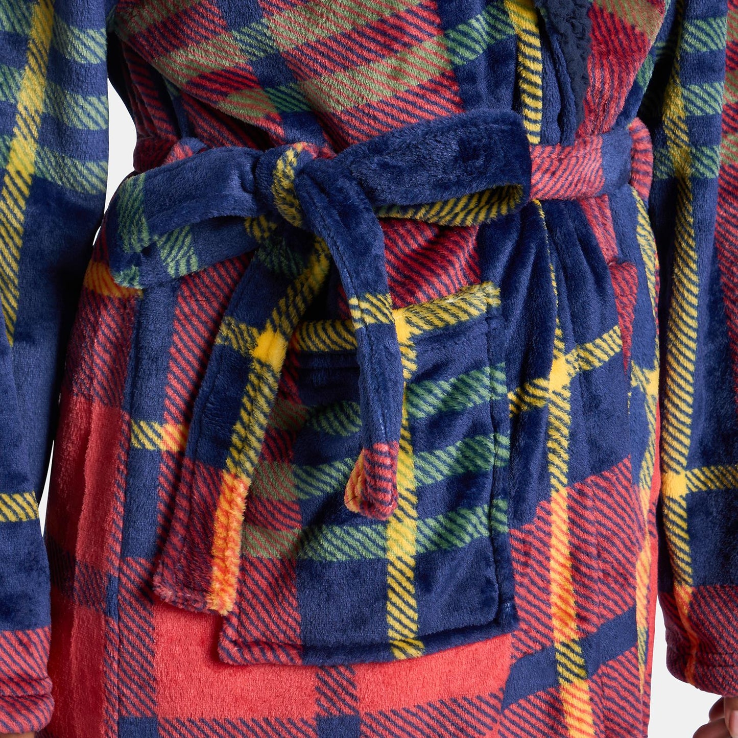 OHS Flannel Dressing Gown Soft Fleece Adults Unisex Thermal Winter Bathrobe