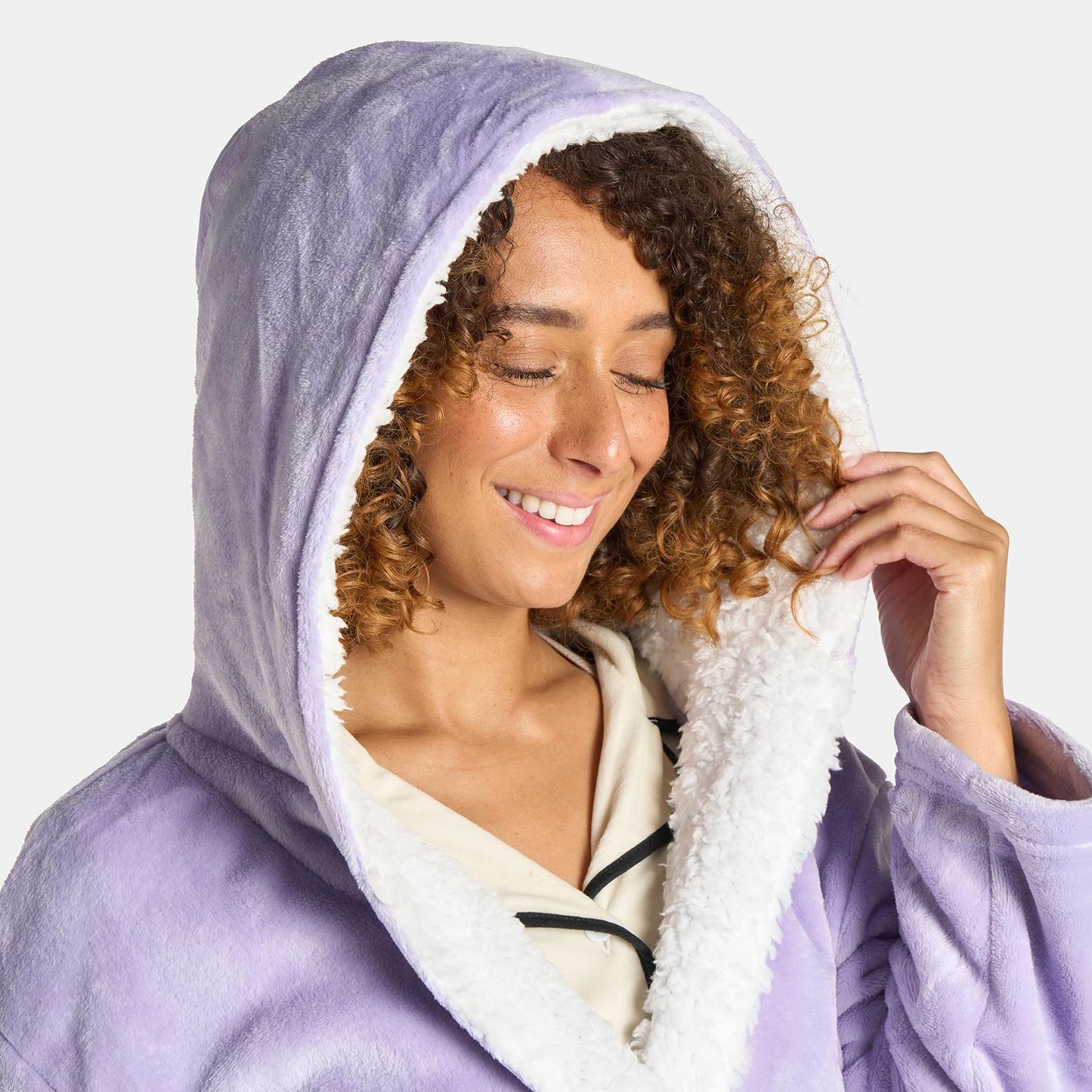OHS Flannel Dressing Gown Soft Fleece Adults Unisex Thermal Winter Bathrobe