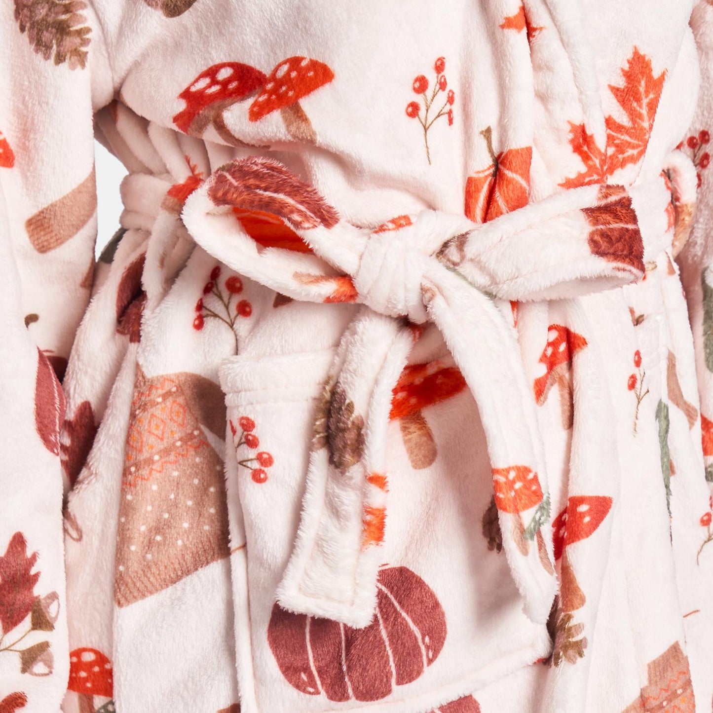 OHS Flannel Dressing Gown Soft Fleece Adults Unisex Thermal Winter Bathrobe