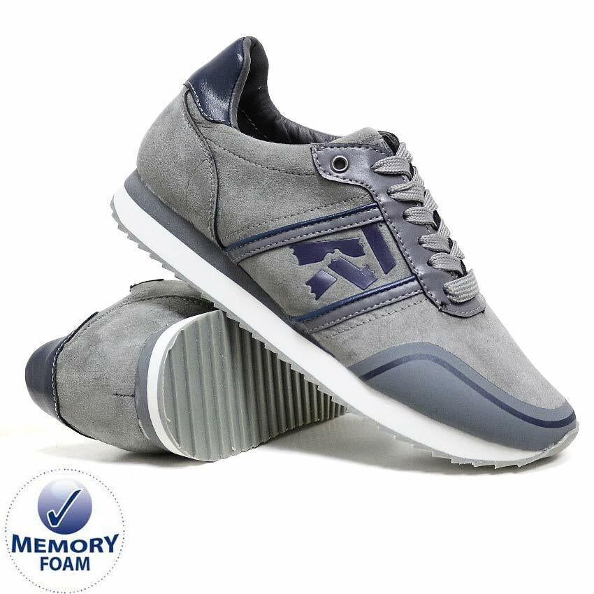 Mens Memory Foam Trainers New Casual Grip Sole Walking Driving Sports Gym Shoes