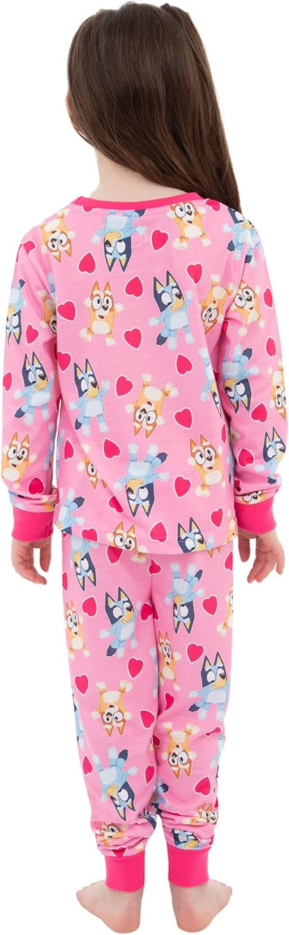 Pyjamas 2 Pack | Bingo Girls Pyjamas | Girls’ Pyjama Sets | Pack of 2 Kids Pjs | Ages 18 Months to 8 Years